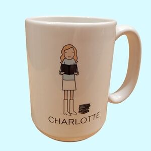 HF Coors USA Ceramic Character Charlotte Bookworm Librarian Cup Mug